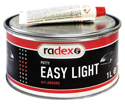 RADEX EASY LIGHT легкая шпатлевка с отвердителем, цвет розовый, 1 л - фото 10886