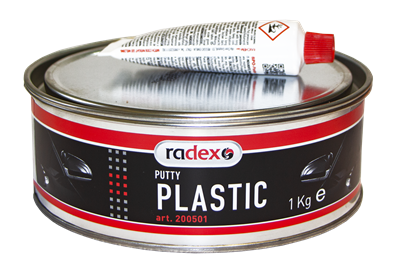RADEX PLASTIC PUTTY шпатлевка для пластмассы с отвердителем, 1 кг - фото 10890