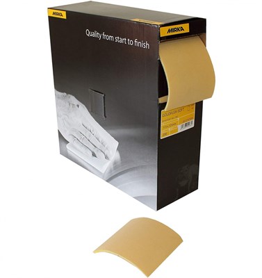 Mirka GOLDFLEX-SOFT 115x125мм Шлифовальный лист на бумажной поролоновой основе, 200 штук в упаковке, перфорация - фото 5106