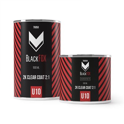 BlackFox U10, прозрачный лак CLEAR COAT 2:1, 1.5 л, комплект - фото 6395