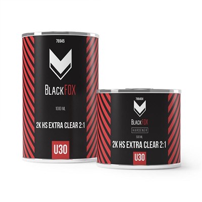 BlackFox U30, прозрачный лак EXTRA CLEAR HS 2:1, 1.5 л, комплект - фото 6402