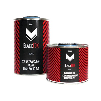 BlackFox 2К Прозрачный лак EXTRA CLEAR COAT 2:1 HS, 1.5 л, комплект - фото 6406