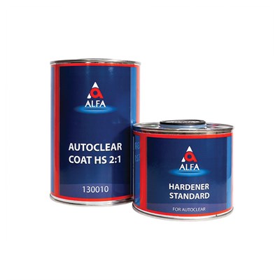 Alfa 2К Прозрачный лак Autoclear HS 2:1 комплект, 1.0+0.5 л - фото 6967