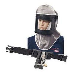 SATA vision 2000 защитная маска в сборе с поясным ремнём индустриальной версии и Т-образным узлом подсоединения воздуха - фото 7169