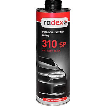 RADEX Окрашиваемое антигравийное покрытие черное 310 SP, 1 л - фото 7399