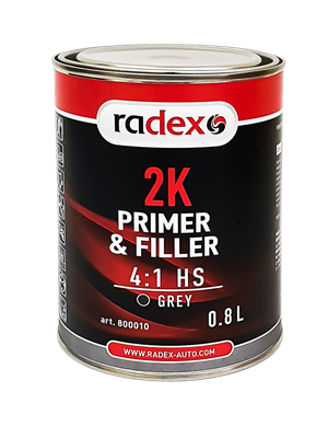 RADEX Грунт-наполнитель Primer & Filler 4:1 HS серый, 0.8 л - фото 7409