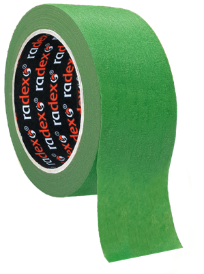 RADEX Малярная лента 80°С, 38мм х 40м, зелёная - фото 7480
