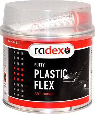 RADEX PLASTIC FLEX шпатлевка для пластмассы с отвердителем, 0.5 кг - фото 7644