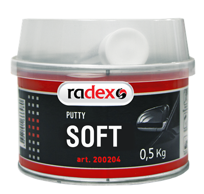 RADEX Шпатлевка наполняющая SOFT, 0.5 кг + отвердитель - фото 7649