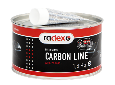 RADEX Шпатлевка полиэфирная со стекловолокном CARBON LINE с отвердителем, 1.8 кг - фото 7653