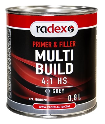 RADEX Грунт-наполнитель MULTI BUILD 4:1 HS серый, 0.8л - фото 7712