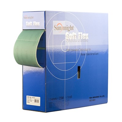 SUNMIGHT Шлифовальная бумага FILM L312T Soft Flex Pad, перфорированный рулон, 114мм х 25м, 200 шт. 114 х 125мм - фото 8953