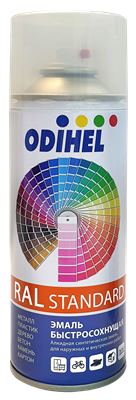 ODIHEL Аэрозоль эмаль алкидная RAL3004 Пурпурно-красный, 520 мл - фото 9297