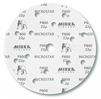 Mirka MICROSTAR Ø150мм Шлифовальный круг на плёночной синтетической основе, липучка, 15 отверстий