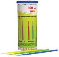 BlackFox Микро кисточки для подкраски сколов, тонкие D1,5 мм, цвет желтый (100 шт/уп)