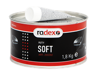 RADEX Шпатлевка полиэфирная наполняющая SOFT с отвердителем, 1.8 кг