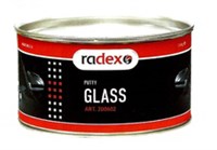 RADEX Шпатлевка полиэфирная со стекловолокном GLASS с отвердителем, 1.8 кг