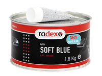 RADEX Шпатлевка полиэфирная наполняющая SOFT BLUE с отвердителем, 1.8 кг